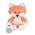 Υφασμάτινη Αλεπού Robin με Λευκούς Ήχους & Μουσική (πορτοκαλί) της Flow