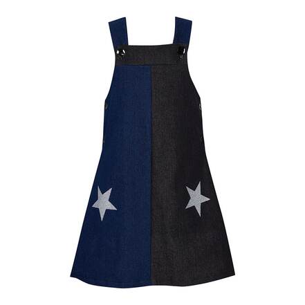 Φόρεμα Blue/Black Stardust Bicolor Dungarees Dress της Two In a Castle