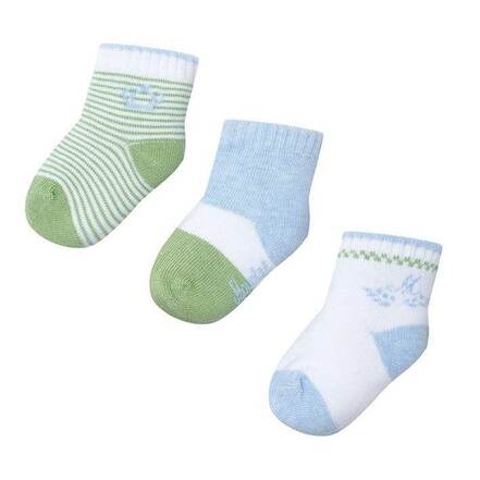 *Σετ 3 Ζευγάρια Κάλτσες Πράσινο-Γαλάζιο-Λευκό Mayoral