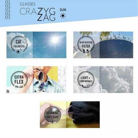 Γυαλιά Ηλίου KiETLA CraZyg-Zag SUN BuZZ Blue 9-12 ετών