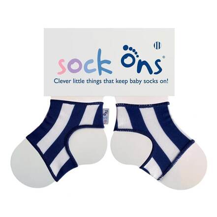 Sock Ons Ριγέ Μπλε-Λευκό για να μην Βγάζει τις Κάλτσες του