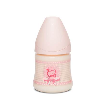 Μπιμπερό Toys Girls Ροζ 150ml με Ανατομική Θηλή Σιλικόνης +0M Sauvinex