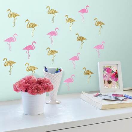Αυτοκόλλητα Τοίχου “Flamingos” της RoomMates