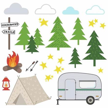 Αυτοκόλλητα Τοίχου “Camping” της RoomMates