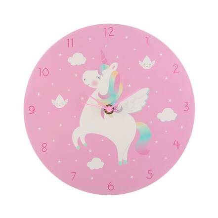 Ρολόι Τοίχου Μονόκερος Rainbow Unicorn της Sass & Belle