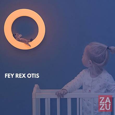 Fay Rex Otis Παιδικό Φωτιστικό Τοίχου Πολύχρωμο 3 Ζωάκια Επαναφορτιζόμενο της Zazu