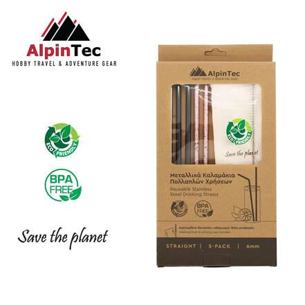 Οικολογικά Καλαμάκια Ίσια 6mm AlpinPro