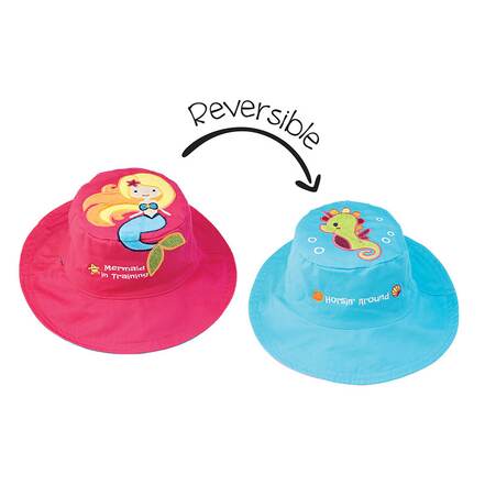 Καπέλο Διπλής Όψης UPF 50+ Mermaid/Seahorse (Cotton) FlapJackKids