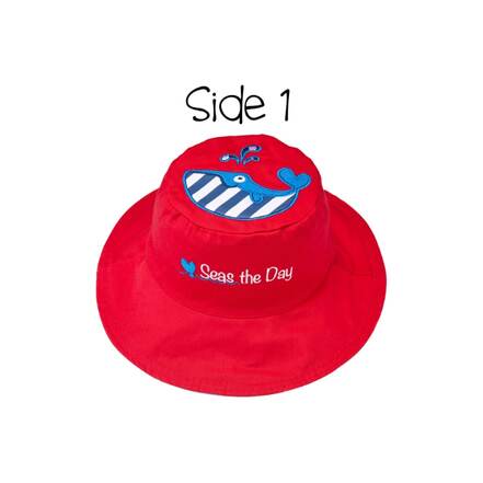 Καπέλο Διπλής Όψης UPF 50+ – Φάλαινα (Cotton) FlapJackKids