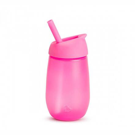 Εκπαιδευτικό Ποτηράκι Simple Clean Straw Cup Pink 296ml (+12m) Munchkin