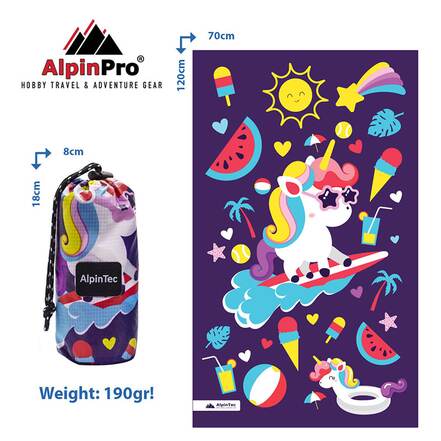 Πετσέτα Surfing Pony Microfiber DryFast Kids 70x120 της AlpinTec